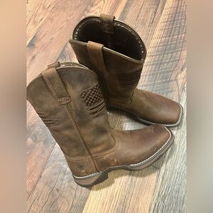 ARIAT: Anthem Patriot Waterproof Distressed Brown Western Boots, 7.5